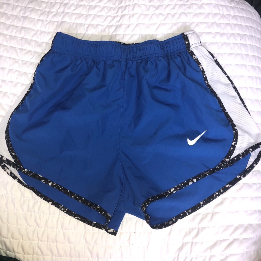 Blue Splatter Nike Running Athletic Shorts